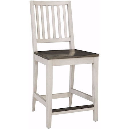 Farmhouse Counter Height Dining Chair with Two-Tone Finish