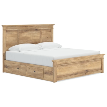 King Panel Storage Bed