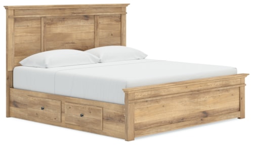 King Panel Storage Bed