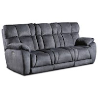 Casual Pwr Hdrest Dble Reclining Sofa With Next Level