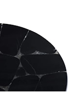 Crestview Collection OBSIDIAN Obsidian Marble Accent Table