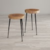 Jofran Global Archive Wood and Iron Accent Tables (Set of 2)