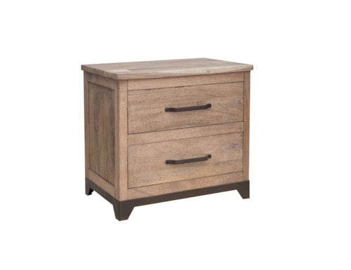 Transitional 2-Drawer Nightstand with Microfiber-Lined Top Drawer