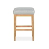 Magnussen Home Lindon Occasional Tables Wood Stool with Upholstered Seat