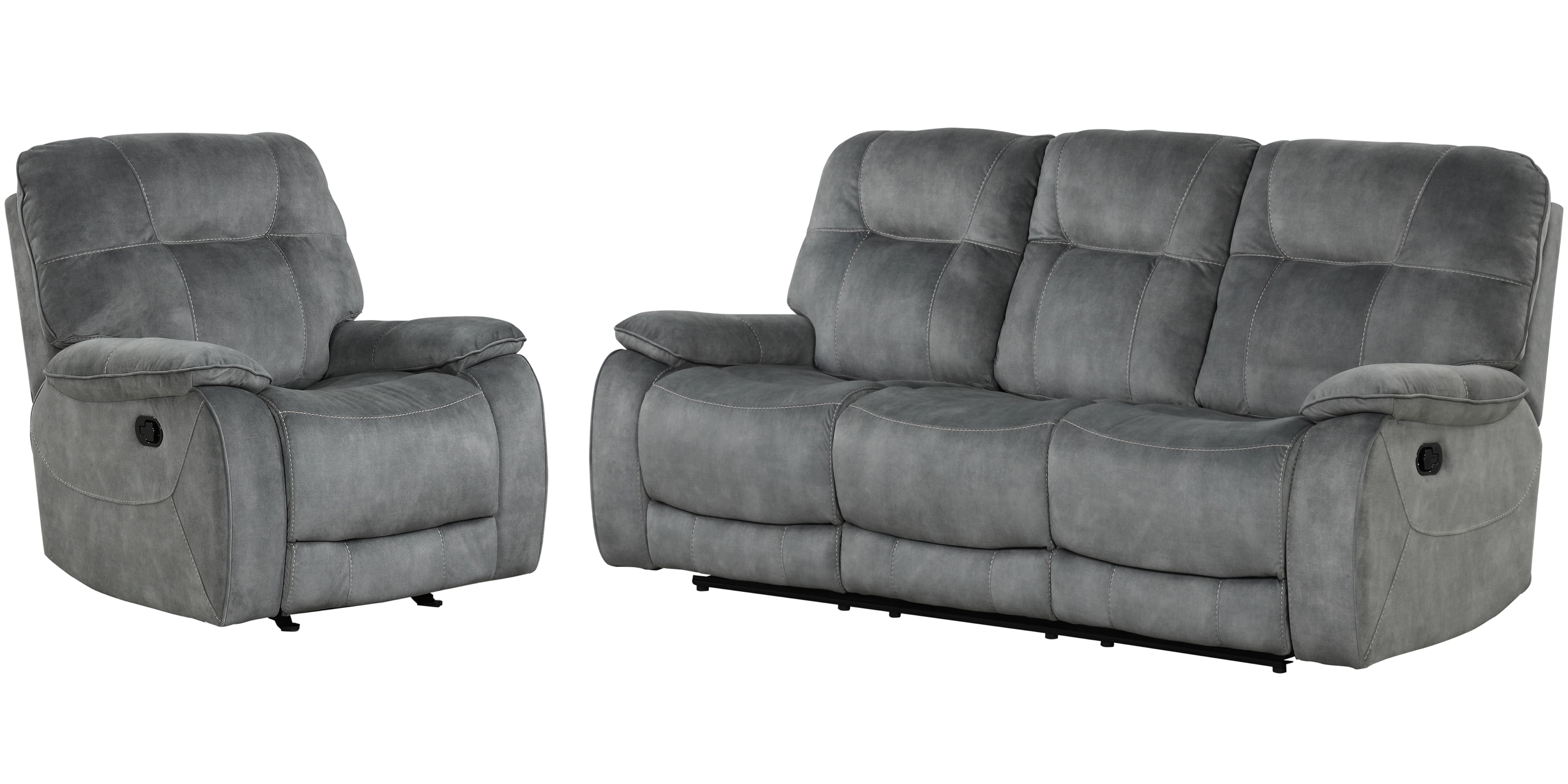 Manual Reclining Sofa and Recliner Set