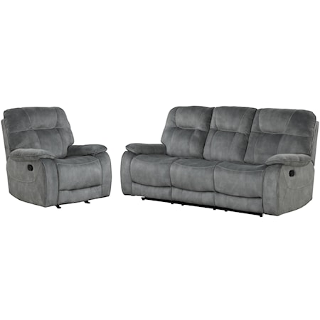 Manual Reclining Sofa and Recliner Set