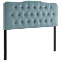 Queen Diamond Tufted Performance Velvet Headboard