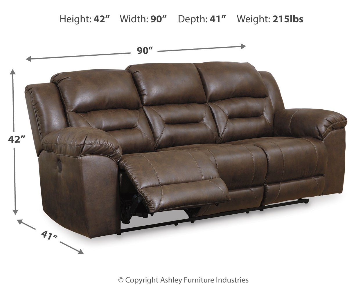 Signature Design by Ashley Stoneland Reclining Sofa