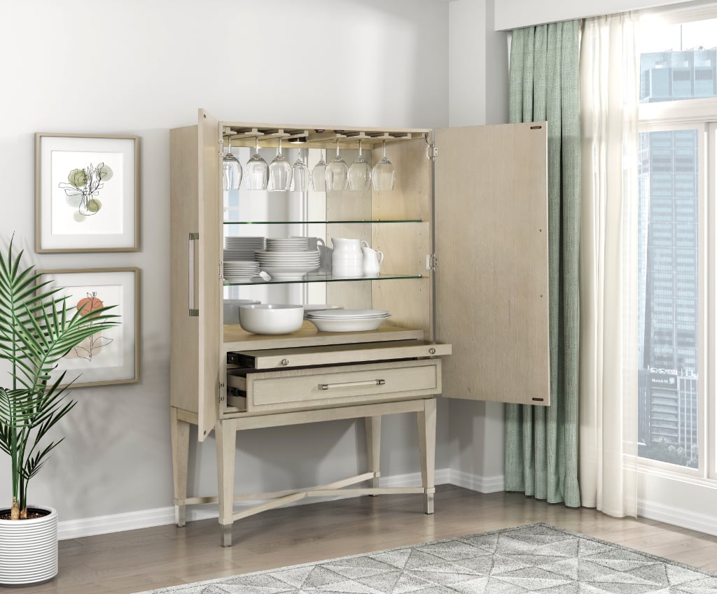 Homelegance Genoa 2-Door Bar Cabinet