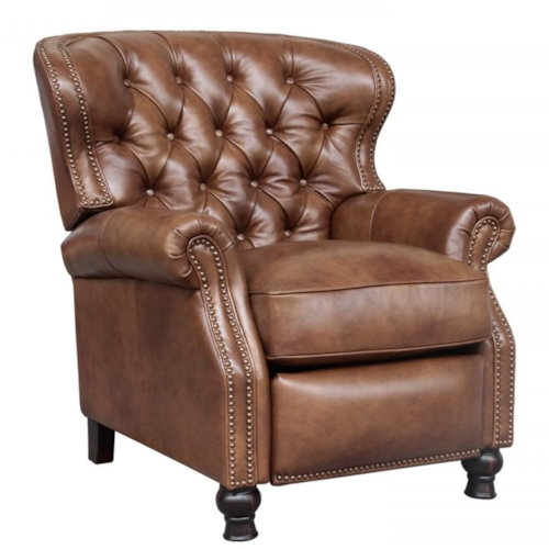Traditional Push Back Recliner with Button Tufting