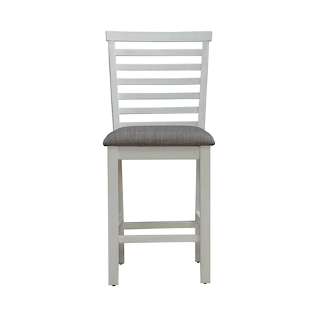 Upholstered Ladder Back Counter Chair