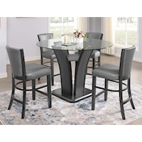 Contemporary 5-Piece Counter-Height Dining Set