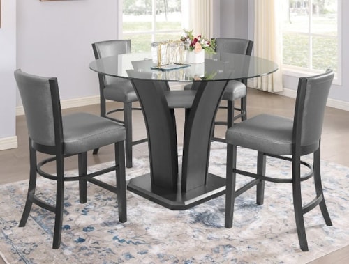 Contemporary 5-Piece Counter-Height Dining Set