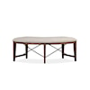 Magnussen Home Bay Creek Dining Curved Bench w/ Upholstered Seat