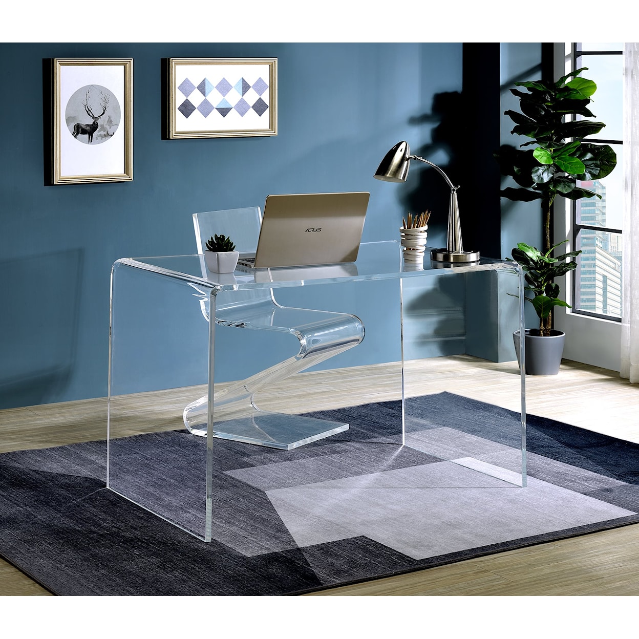 Progressive Furniture A La Carte Acrylic Office Desk
