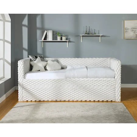Molly Contemporary Upholstered White Daybed