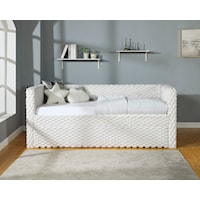 Molly Contemporary Upholstered White Daybed