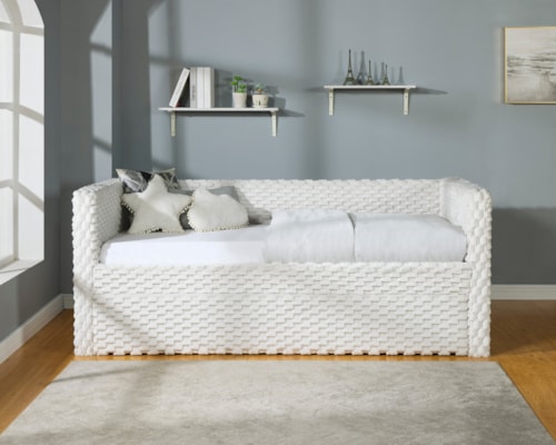 Molly Contemporary Upholstered White Daybed