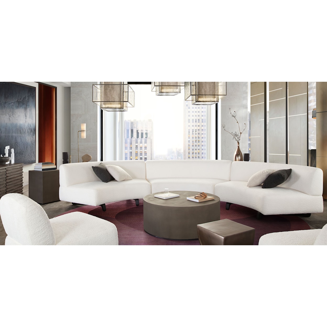 Diamond Sofa Furniture Vesper Armless 3-Piece Sectional