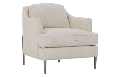 Contemporary Accent Chair with Metal Base