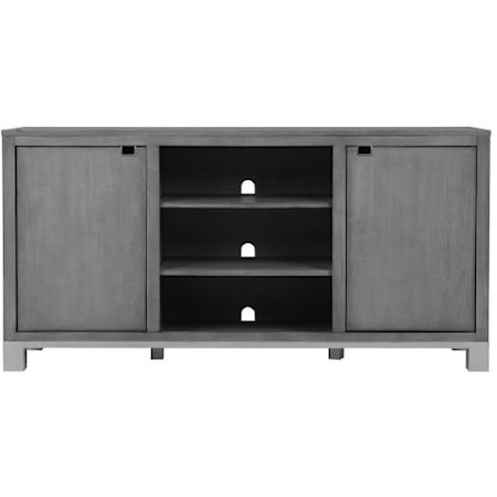 Contemporary TV Console with Cord Access Holes