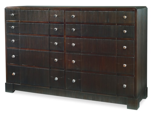 Traditional Endicott 10-Drawer Chest with Felt-Lined Drawer