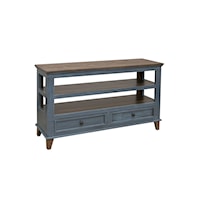 Rustic 2-Drawer Sofa Table