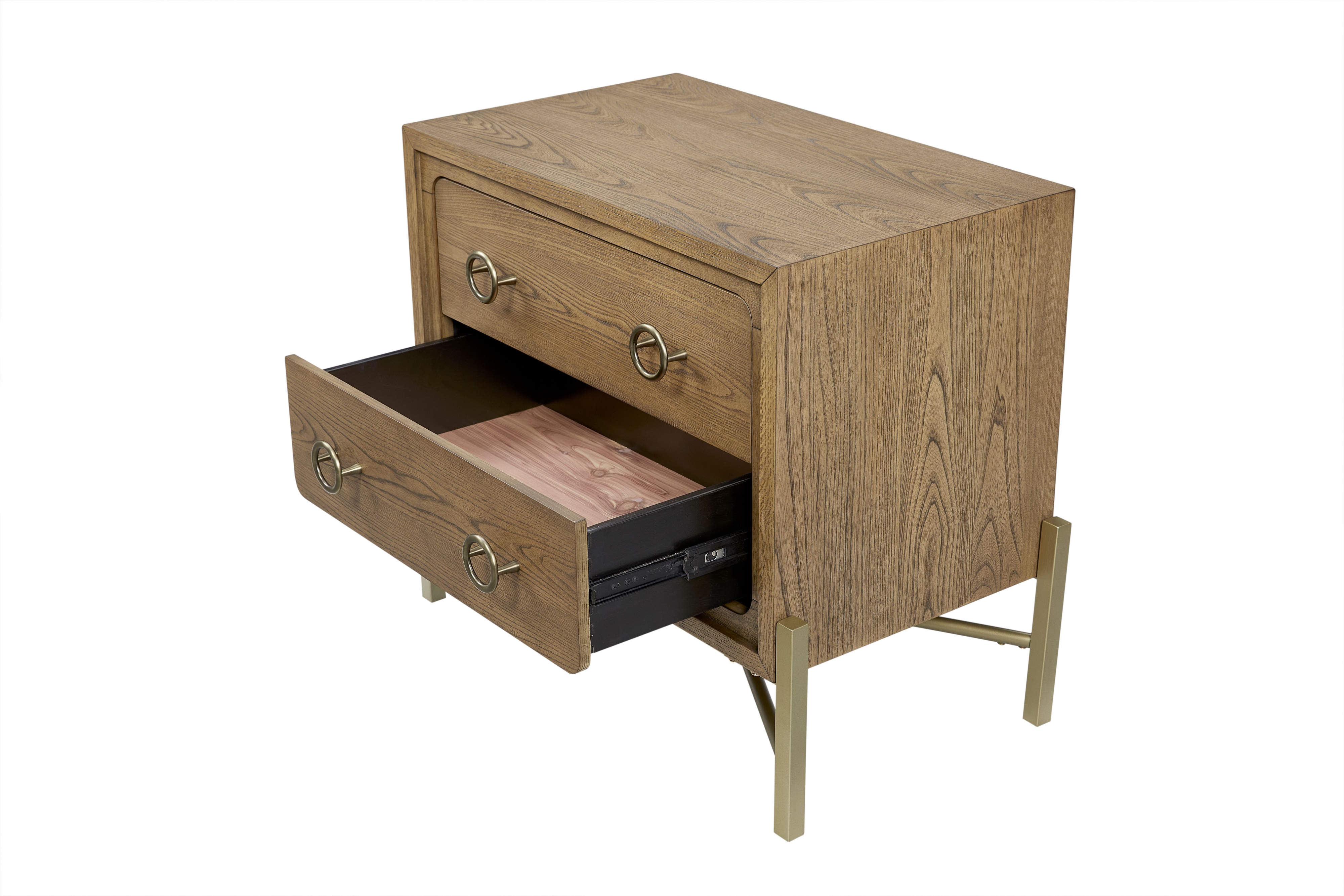 2-Drawer Nightstand w/USB Port