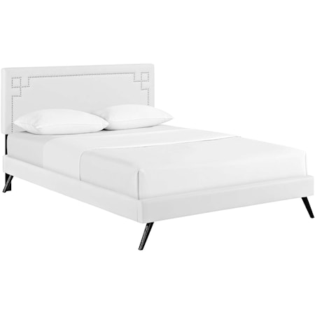 Full Vinyl Platform Bed