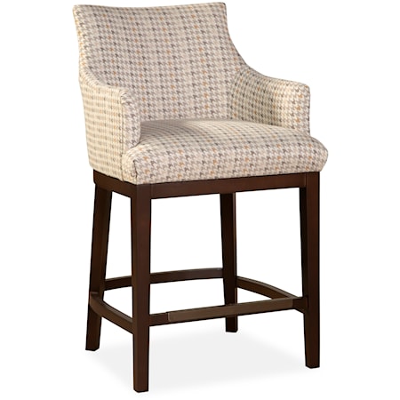Transitional Counter Stool with Slope Arms