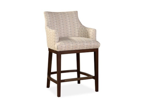 Transitional Counter Stool with Slope Arms