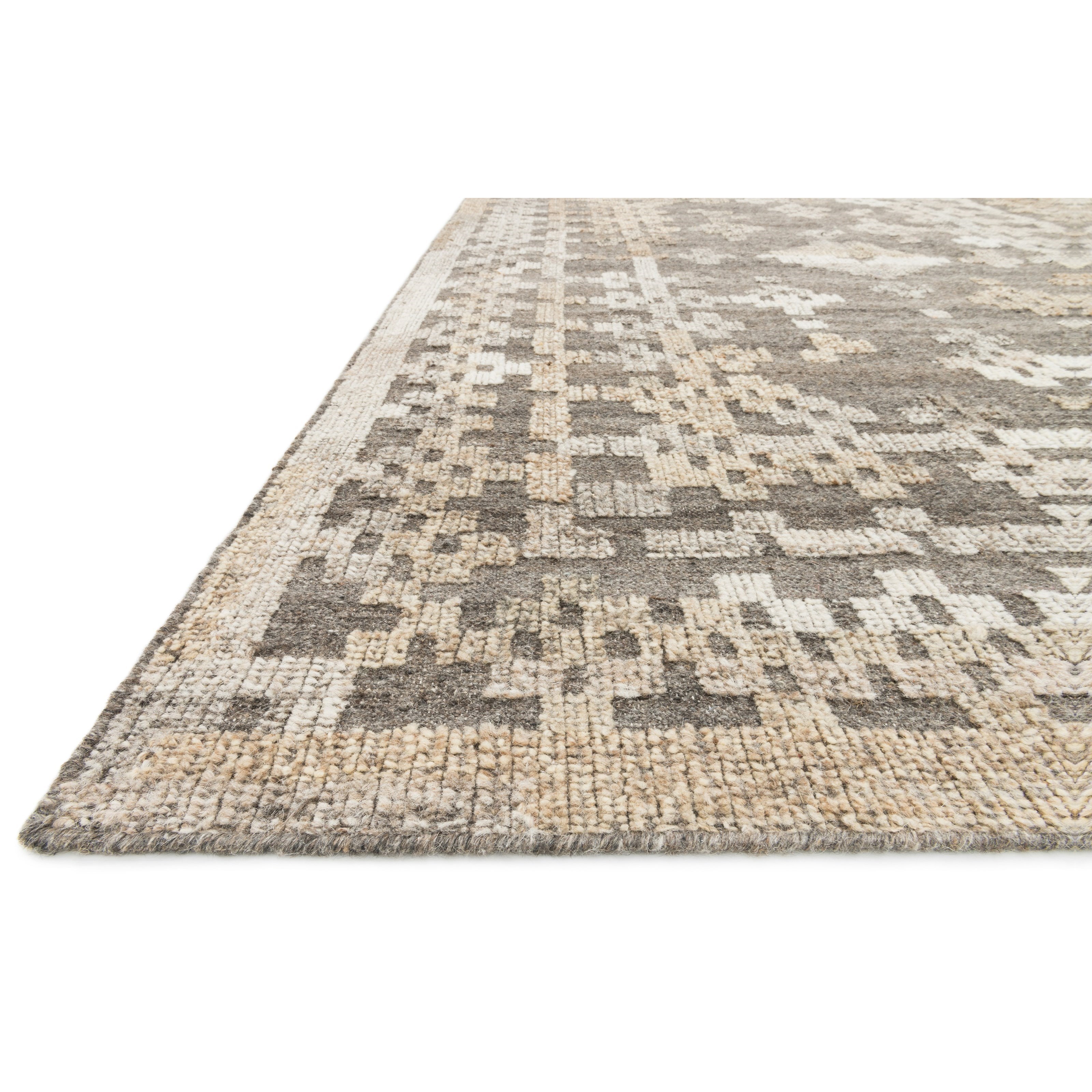 1'6" x 1'6"  Charcoal / Taupe Rug