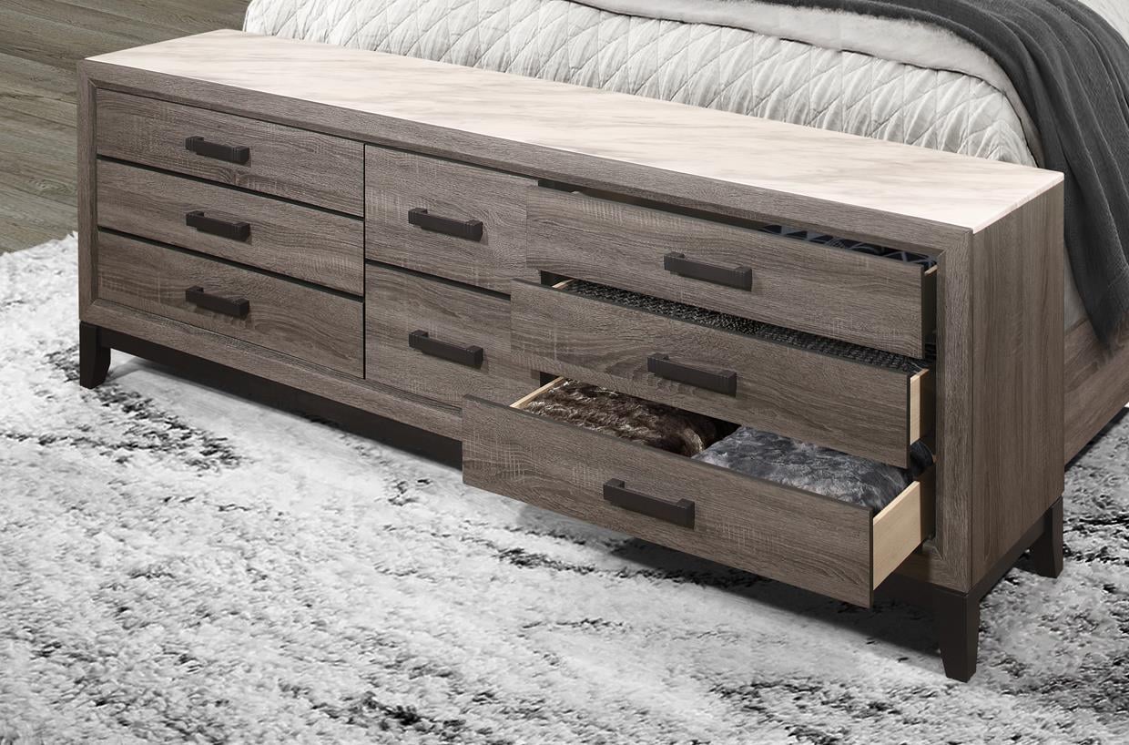 Global Furniture LAURA LAURAFOIL GREY/MARBLEKB W/CASE Contemporary