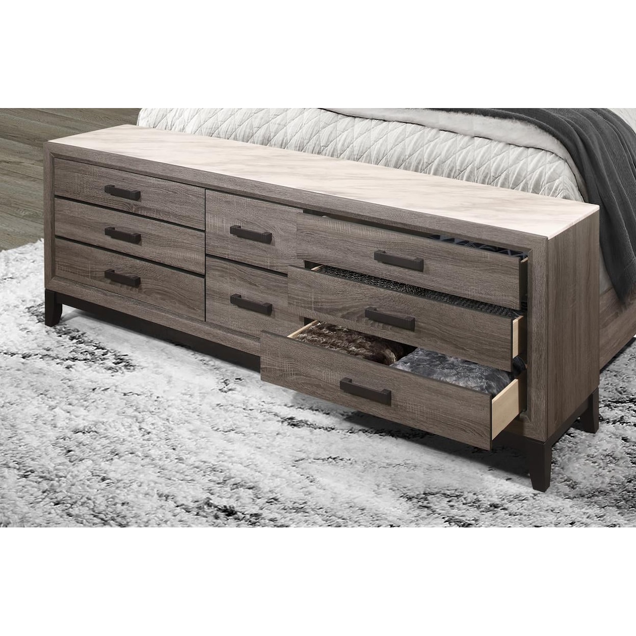 Global Furniture LAURA Full Bed with Storage