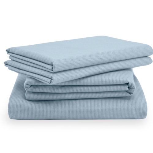 Queen Tempur Proair Sheet Set Sleepy Blue Linens