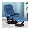 Barcalounger Jacque Swivel Recliner and Ottoman