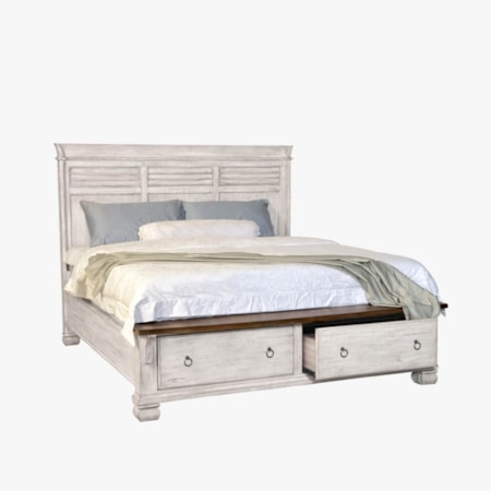 King Panel Storage Bed