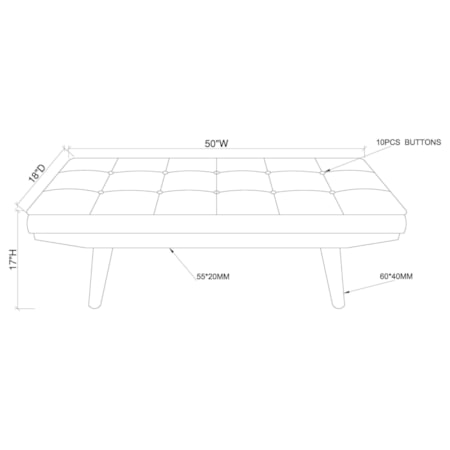 Wilson Fabric Tufted Accent Bench