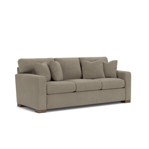 Contemporary Sofa with Loose Pillow Back