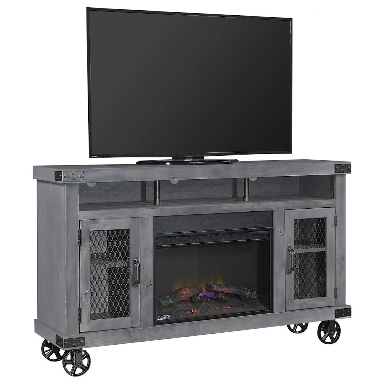 Aspenhome Industrial 62" Fireplace Console