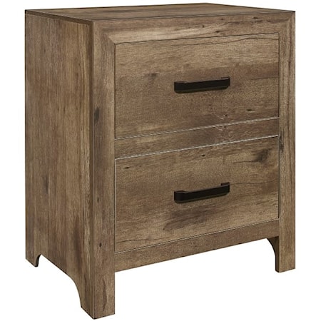 Contemporary 2-Drawer Nightstand