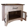 IFD Pueblo Nightstand with 1 Drawer and 2 Doors