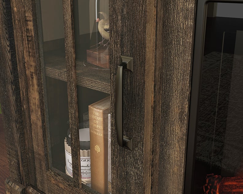 Sauder Misc Entertainment Fireplace TV Credenza