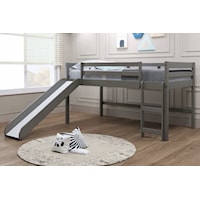 Mission Mini Loft Bed with Slide - Grey