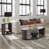 Contemporary 3-Piece Occasional Table Set with Open Storage
