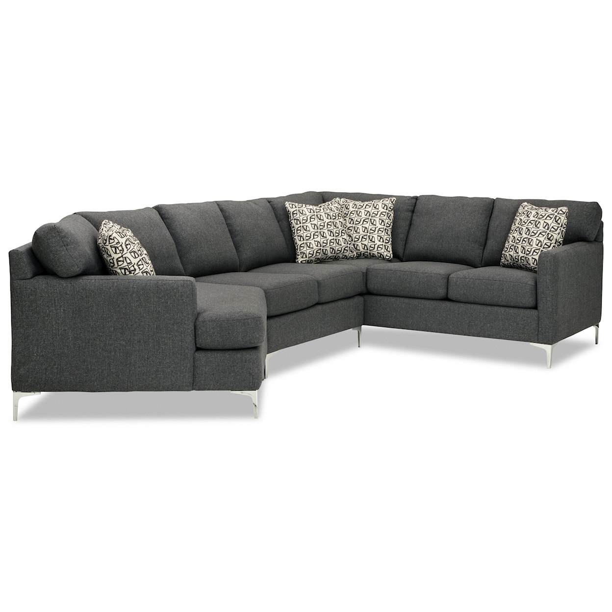 Hickorycraft M9 Custom - Design Options 5-Seat Sectional Sofa w/ LAF Cuddler