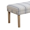 Accentrics Home Accent Seating Striped Upholstered Bench