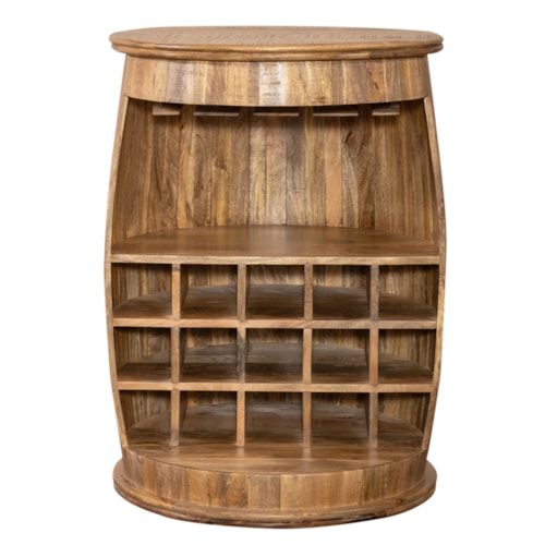 Rustic Accent Wine Barrel