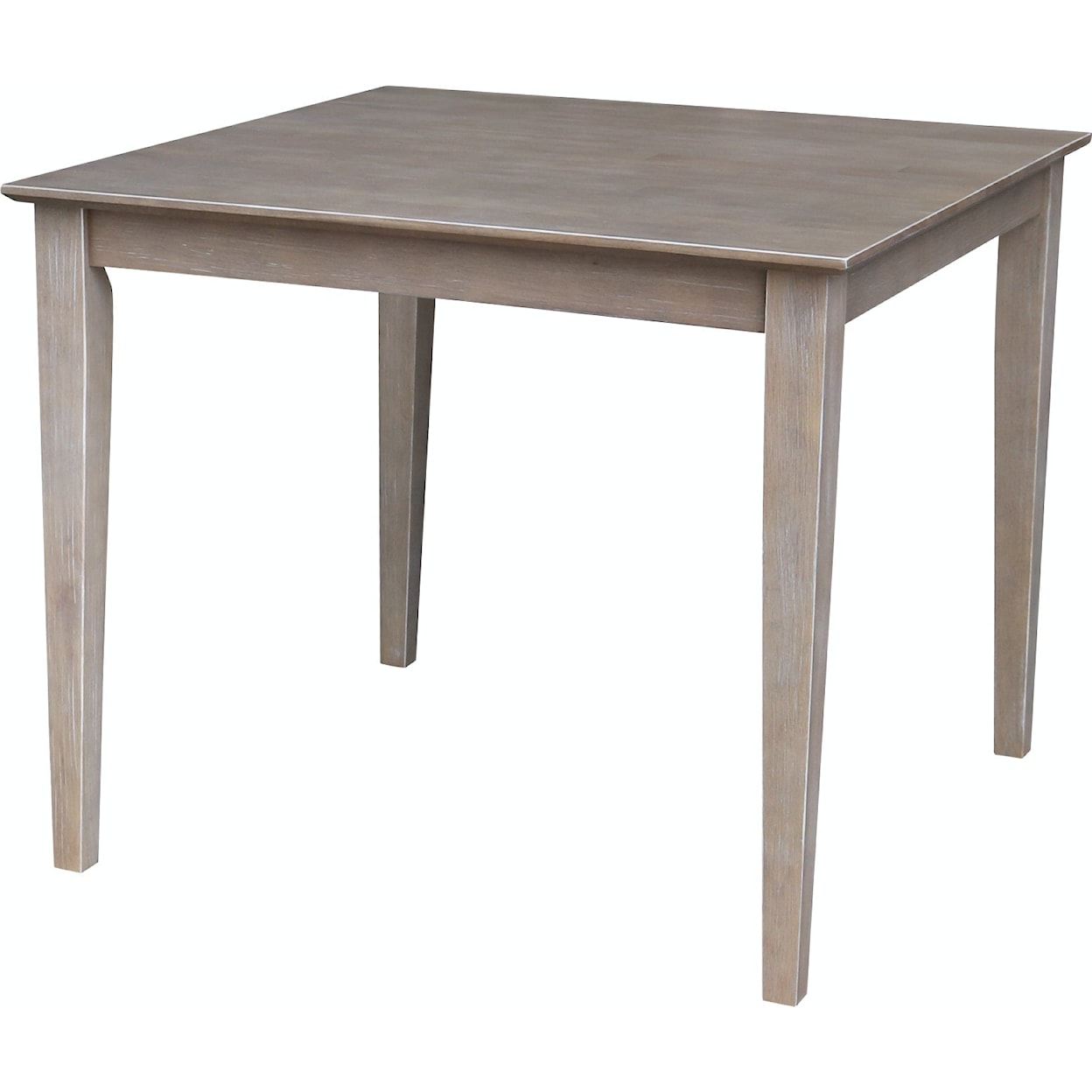 John Thomas Dining Essentials Farmhouse 36'' Square Table in Taupe Gray