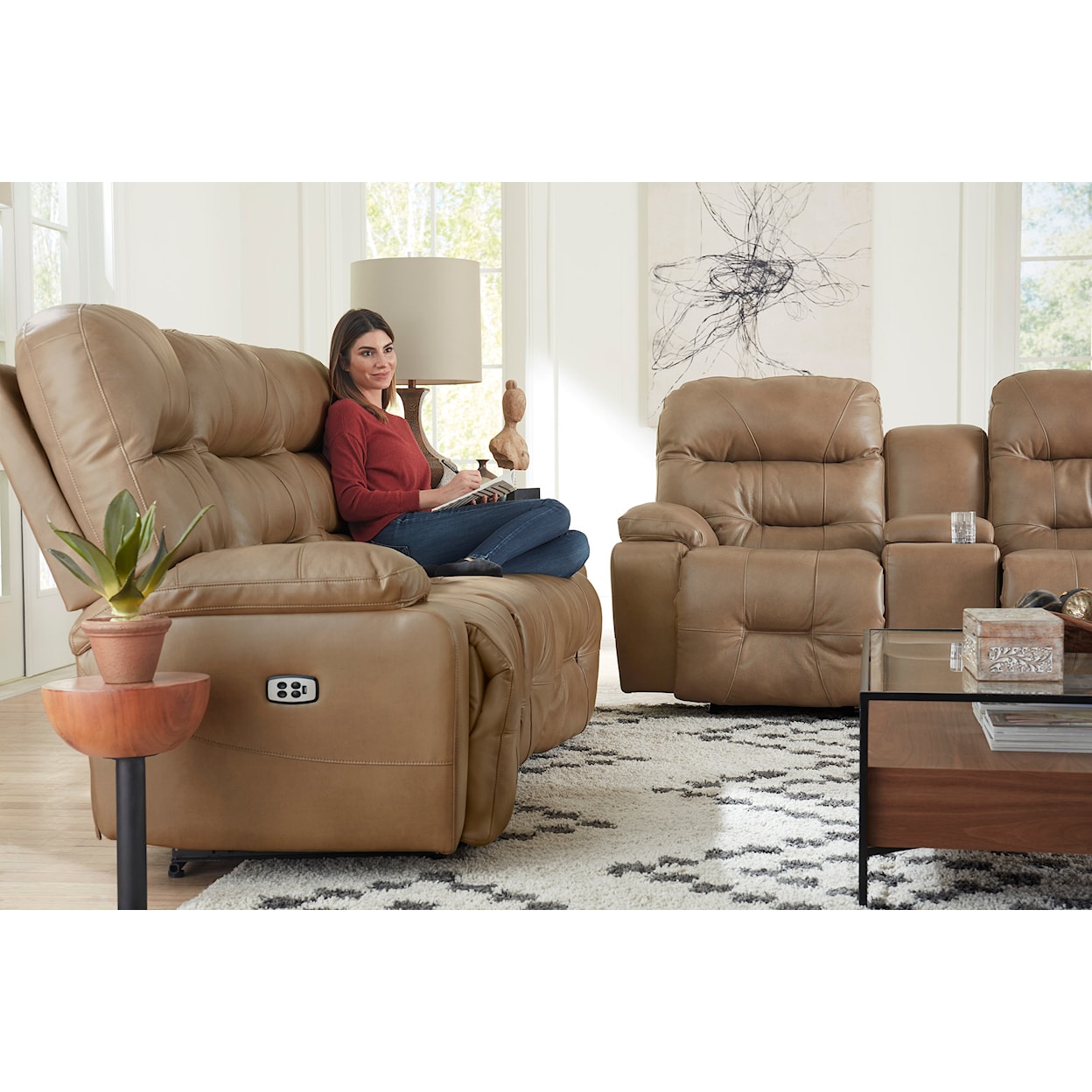 Best Home Furnishings Ryson Space Saver Reclining Sofa